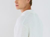 Джемпер поло из шерсти мериноса, Серый