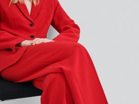 Прямые брюки, Красный