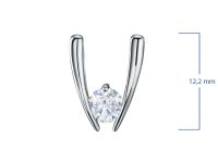 Подвеска из белого золота с бриллиантом э4701пд01149600
