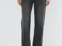 Широкие джинсы со средней посадкой, Серый