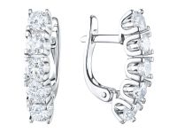 Серьги из белого золота с бриллиантами э0901сг08200919