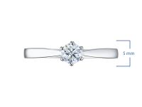 Классическое кольцо из серебра э0612кц05220202_white