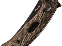 Складной нож Reate PL-7 PVD, сталь Nitro-V, рукоять микарта, черно-красный
