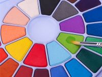 Набор акварели HIMI 24 цвета, голубой