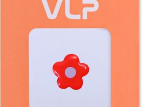 Наклейка VLP 3D красный цветок