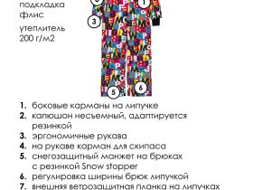 Комбинезон текстильный с полиуретановым покрытием для девочек