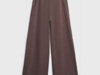 Широкие брюки с эластичным поясом, Коричневый