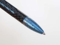 Тактическая ручка Lionsteel Nyala, корпус карбон/титан, Blue Matte