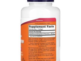 NOW Foods, пантетин, двойная сила, 600 мг, 60 мягких желатиновых капсул