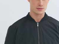 Утеплённый бомбер, Серый