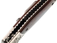 Складной нож Витязь B5298D, сталь дамаск, рукоять дерево, художественное травление