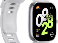 Умные часы Xiaomi Redmi Watch 4 Серебристые, с серым ремешком