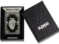 Зажигалка ZIPPO Heart Design с покрытием Iron Stone, латунь/сталь, серая