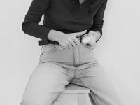 Лонгслив с пуговицами, Коричневый