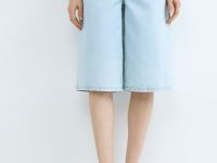 Джинсовые шорты-бермуды, Голубой