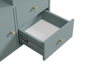 Стеллаж Кейн 3-75x149 Серо-зеленый