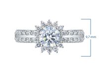 Классическое кольцо из белого золота э4712кц04201507_white