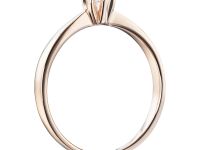 Классическое кольцо из красного золота с бриллиантом э0201кц04202995