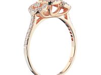 Классическое кольцо из красного золота с бриллиантами э0201кц01192800