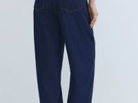 Джинсы Barrel с высокой посадкой, Синий