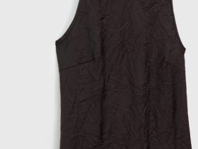 Платье из жатого сатина, Коричневый