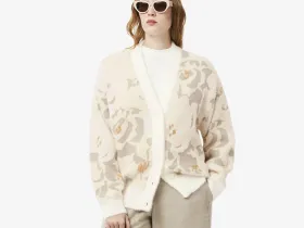 Женский кардиган Lacoste с цветочной вышивкой