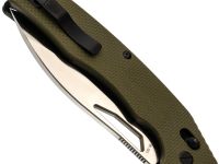 Складной нож Obertech ns-01 Drop point satin, сталь VG-10, рукоять G10, олива