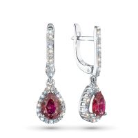 Серьги из белого золота с сапфирами э4758сг06210467
