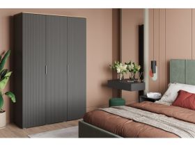 Распашной шкаф Енссон 3-135x210 Графитовый