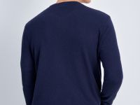 Джемпер из шерсти и хлопка с v-образной горловиной