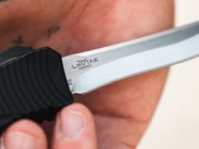 Автоматический фронтальный выкидной нож Boker Lhotak Eagle, сталь D2, рукоять алюминий