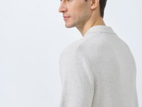 Вязаное поло с коротким рукавом, Серый