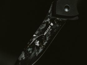Складной нож Mr.Blade Hellcat Mini LE Ghost blackwash, сталь VG-10, рукоять Black G10