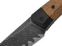 Туристический нож Kizer Momo Fix 3, сталь VG-10 Damascus, рукоять Black G10/Wood