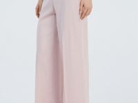 Широкие брюки со льном, Розовый