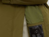 Пуховое пальто с капюшоном