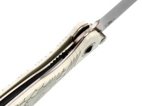 Складной нож Reptilian "Лаврак", сталь VG10, рукоять G10, белый