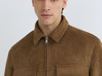 Куртка-рубашка из искусственной замши, Желтый