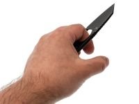 Шейный нож Kizer Bowtie, сталь D2, черный