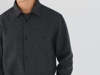 Рубашка из смесовой шерсти, Серый