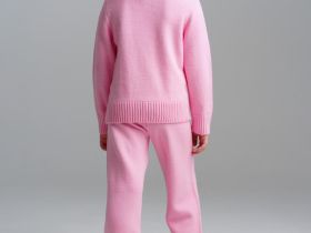 Комплект трикотажный для девочек: джемпер, брюки