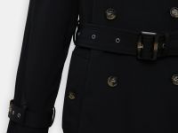 Двубортный тренч с рукавом реглан