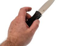 Складной автоматический нож Steelclaw Карма-1, сталь D2, рукоять алюминий, чёрный