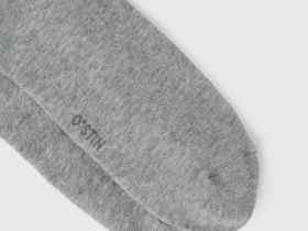 Высокие носки в рубчик, Серый