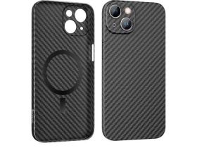 Чехол-накладка Hoco Magnetic для iPhone 14 Plus пластиковый (карбоновый черный)