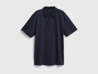 Поло с принтом, Синий