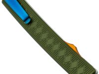 Автоматический выкидной нож Fat Dragon Samurai, сталь дамаск, зеленый