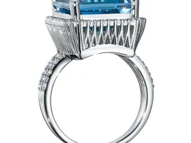 Кольцо из белого золота с топазом э4771кц04204020