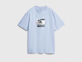 Футболка с принтом, Голубой