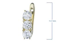 Серьги из желтого золота с бриллиантами э0301сг04164000